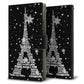 Y!mobile かんたんスマホ2 A001KC 画質仕上げ プリント手帳型ケース(薄型スリム)【528 エッフェル塔bk-wh】
