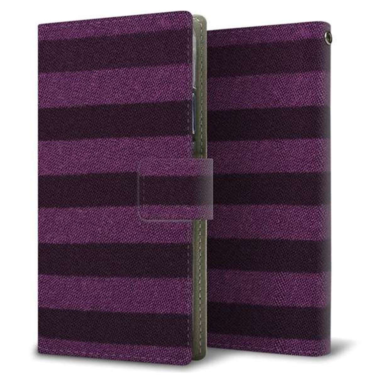 docomo エクスペリアXZ1 SO-01K 画質仕上げ プリント手帳型ケース(薄型スリム)【533 極太ボーダーPR&NV】