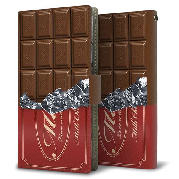 SoftBank エクスペリア XZ3 801SO 高画質仕上げ プリント手帳型ケース(薄型スリム)【535 板チョコ-エンジ包装】