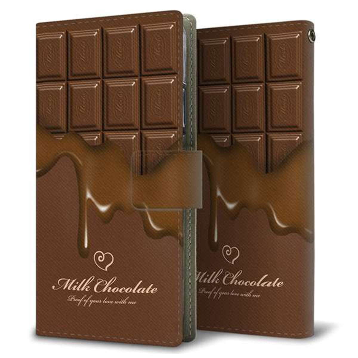 Google Pixel 3 画質仕上げ プリント手帳型ケース(薄型スリム)【536 板チョコ-ハート】