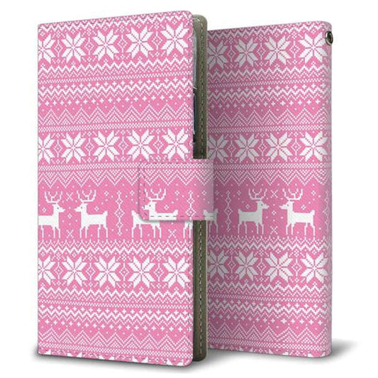 docomo アローズ NX F-01J 画質仕上げ プリント手帳型ケース(薄型スリム)【544 シンプル絵ピンク】