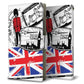 au アクオス センス3 ベーシック SHV48 画質仕上げ プリント手帳型ケース(薄型スリム)【574 ＬＯＮＤＯＮ】