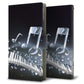 AQUOS wish SHG06 au 画質仕上げ プリント手帳型ケース(薄型スリム)【575 鍵盤に踊る音】