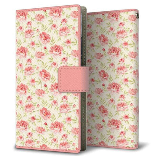 au エクスペリア10 III SOG04 画質仕上げ プリント手帳型ケース(薄型スリム)【593 北欧の小花Ｓ】