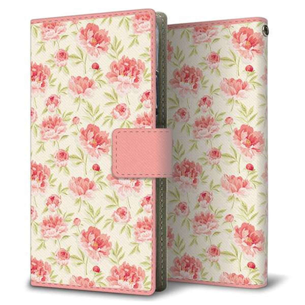 au ギャラクシー S20 5G SCG01 画質仕上げ プリント手帳型ケース(薄型スリム)【594 北欧の小花】