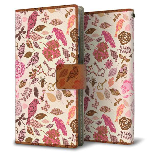 softbank エクスペリア5 901SO 高画質仕上げ プリント手帳型ケース(薄型スリム)【640 おしゃれな小鳥】