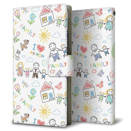 Y!mobile LG Q Stylus 801LG 画質仕上げ プリント手帳型ケース(薄型スリム)【709 ファミリー】