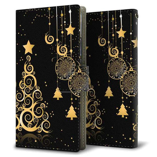 SoftBank エクスペリア1 III A101SO 画質仕上げ プリント手帳型ケース(薄型スリム)【721 その他のカラークリスマスツリー】