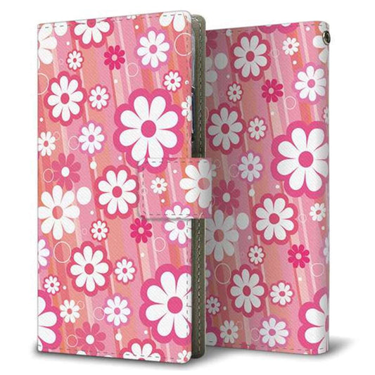 au エクスペリア10 III SOG04 画質仕上げ プリント手帳型ケース(薄型スリム)【751 マーガレット（ピンク系）】