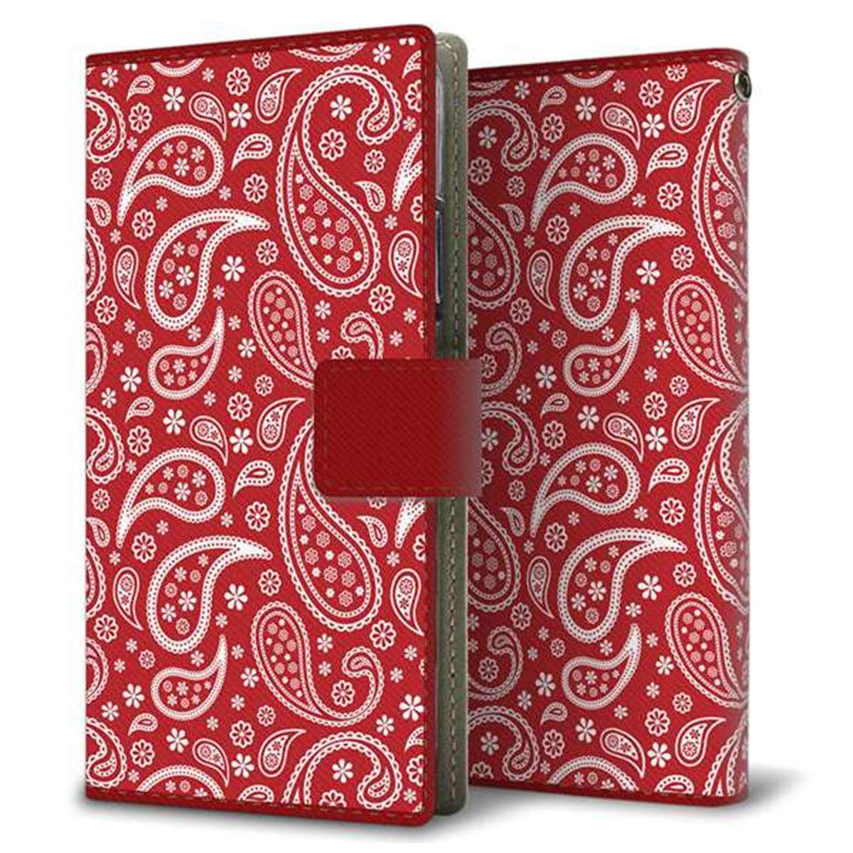 au エクスペリアX パフォーマンス SOV33 画質仕上げ プリント手帳型ケース(薄型スリム)【765 ペイズリーエンジ】