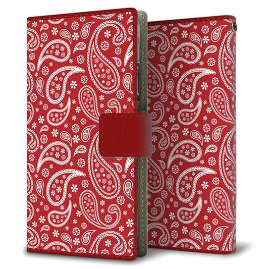 docomo ディズニーモバイル DM-01J 画質仕上げ プリント手帳型ケース(薄型スリム)【765 ペイズリーエンジ】