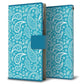docomo ギャラクシー フィール2 SC-02L 画質仕上げ プリント手帳型ケース(薄型スリム)【766 ペイズリーブルー】
