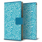 SoftBank アクオス Xx3 506SH 高画質仕上げ プリント手帳型ケース(薄型スリム)【766 ペイズリーブルー】