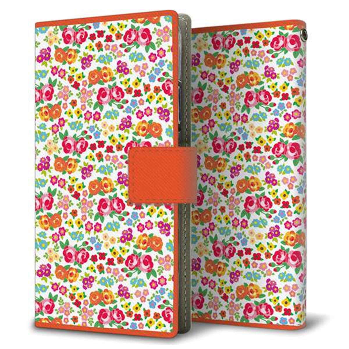 Y!mobile かんたんスマホ2 A001KC 画質仕上げ プリント手帳型ケース(薄型スリム)【777 マイクロリバティプリントWH】