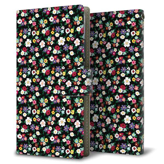 HUAWEI（ファーウェイ） nova lite 3プラス POT-LX2J 高画質仕上げ プリント手帳型ケース(薄型スリム)【778 マイクロリバティプリントBK】