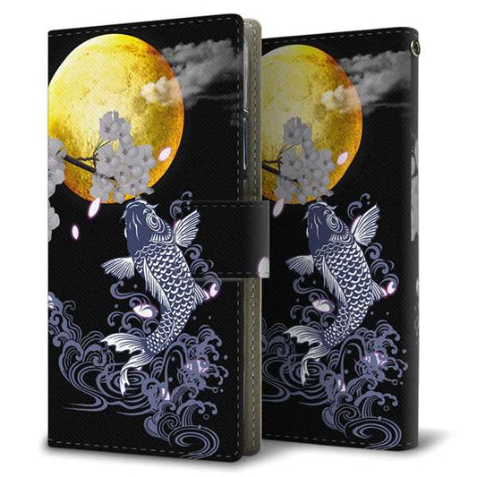 HUAWEI（ファーウェイ） P40 Pro 5G ELS-NX9 高画質仕上げ プリント手帳型ケース(薄型スリム)【1030 月と鯉】