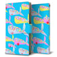 AQUOS wish A104SH Y!mobile 画質仕上げ プリント手帳型ケース(薄型スリム)【1045 くじらの仲間】