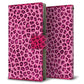 アクオス センス3 ライト SH-RM12 画質仕上げ プリント手帳型ケース(薄型スリム)【1066 ヒョウ柄ベーシックSピンク】