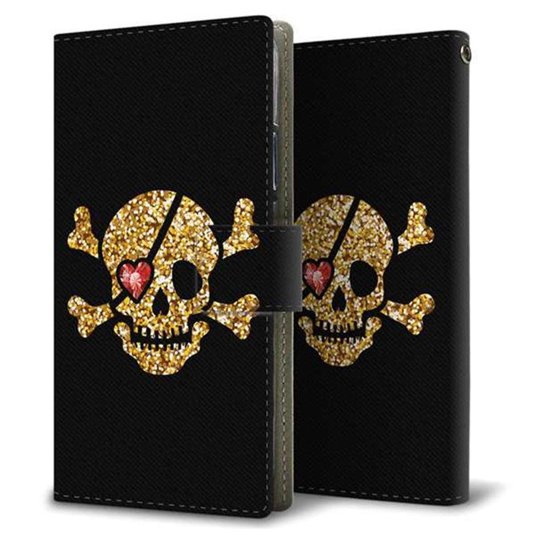 HUAWEI（ファーウェイ）nova lite 2 FIG-LA1 画質仕上げ プリント手帳型ケース(薄型スリム)【1082 海賊ドクロ】