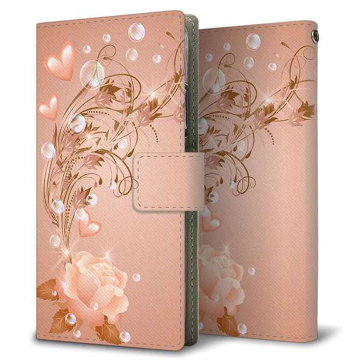 Xperia Ace III SOG08 au 画質仕上げ プリント手帳型ケース(薄型スリム)【1178 ラブリーローズ】