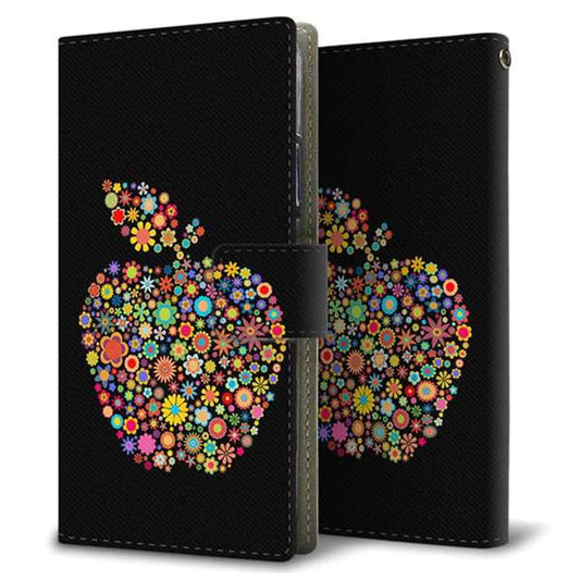 HUAWEI（ファーウェイ） P40 lite E ART-L29N 画質仕上げ プリント手帳型ケース(薄型スリム)【1195 カラフルアップル】