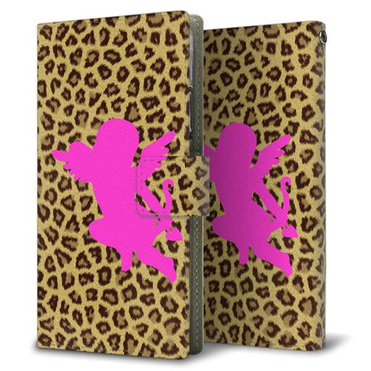 SoftBank アクオス Xx3 506SH 高画質仕上げ プリント手帳型ケース(薄型スリム)【1245 ヒョウ柄エンジェル】