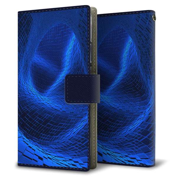 SoftBank エクスペリア XZ2 702SO 高画質仕上げ プリント手帳型ケース(薄型スリム)【1302 ワープブルー】