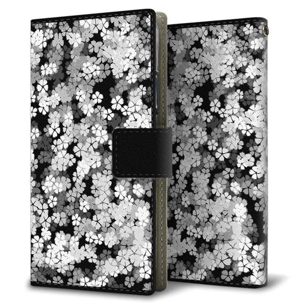 SoftBank OPPO Reno3 5G 高画質仕上げ プリント手帳型ケース(薄型スリム)【1332 夜桜】