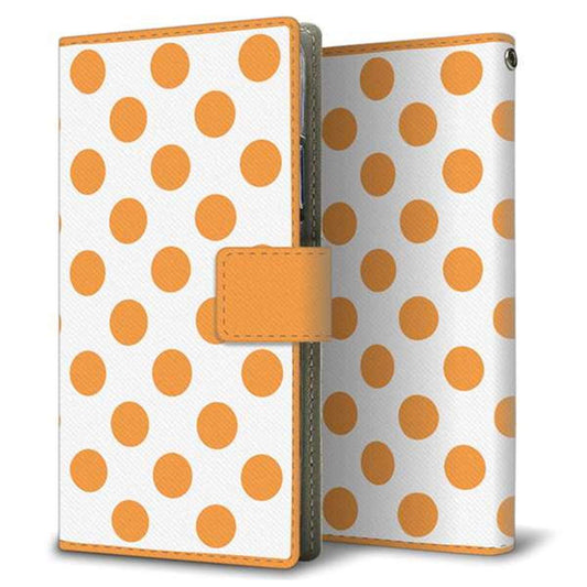 au オッポ A54 5G OPG02 画質仕上げ プリント手帳型ケース(薄型スリム)【1349 シンプルビッグオレンジ白】