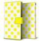 iPhone12 mini 画質仕上げ プリント手帳型ケース(薄型スリム)【1350 シンプルビッグ黄白】