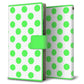 SoftBank エクスペリア XZ2 702SO 高画質仕上げ プリント手帳型ケース(薄型スリム)【1358 シンプルビッグ緑白】