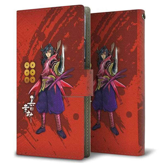 docomo エクスペリアXZ SO-01J 画質仕上げ プリント手帳型ケース(薄型スリム)【AB807 真田幸村 イラストと家紋】