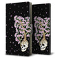 docomo ギャラクシー S8 SC-02J 画質仕上げ プリント手帳型ケース(薄型スリム)【AG829 骸骨桜（黒）】