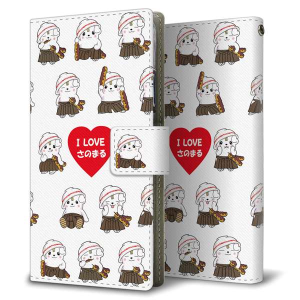 SoftBank LG V60 ThinQ 5G A001LG 高画質仕上げ プリント手帳型ケース(薄型スリム)【CA829 I LOVE さのまる】