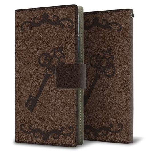 SoftBank エクスペリア XZ1 701SO 高画質仕上げ プリント手帳型ケース(薄型スリム)【EK824  レザー風アンティークキー】