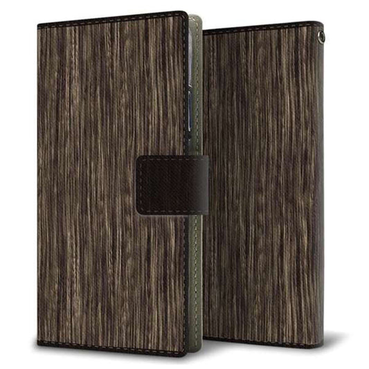 アクオス SH-M04 画質仕上げ プリント手帳型ケース(薄型スリム)【EK848 木目ダークブラウン】