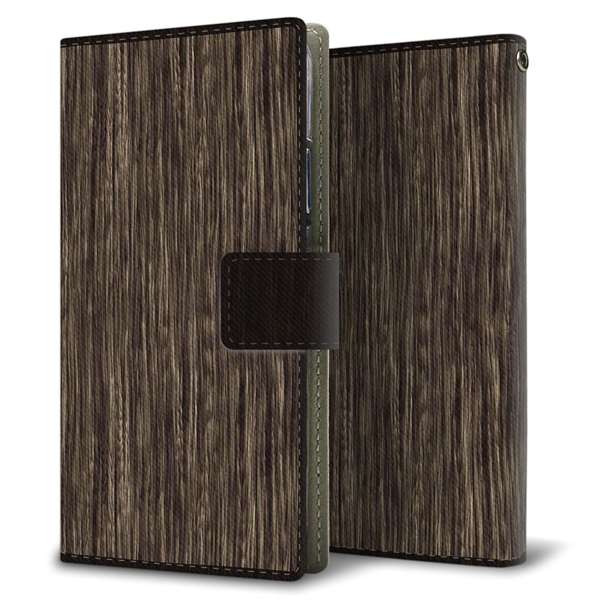 softbank エクスペリアXZ 601SO 高画質仕上げ プリント手帳型ケース(薄型スリム)【EK848 木目ダークブラウン】