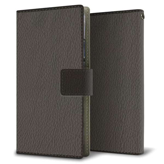 softbank エクスペリア5 901SO 高画質仕上げ プリント手帳型ケース(薄型スリム)【EK851  レザー風グレー】