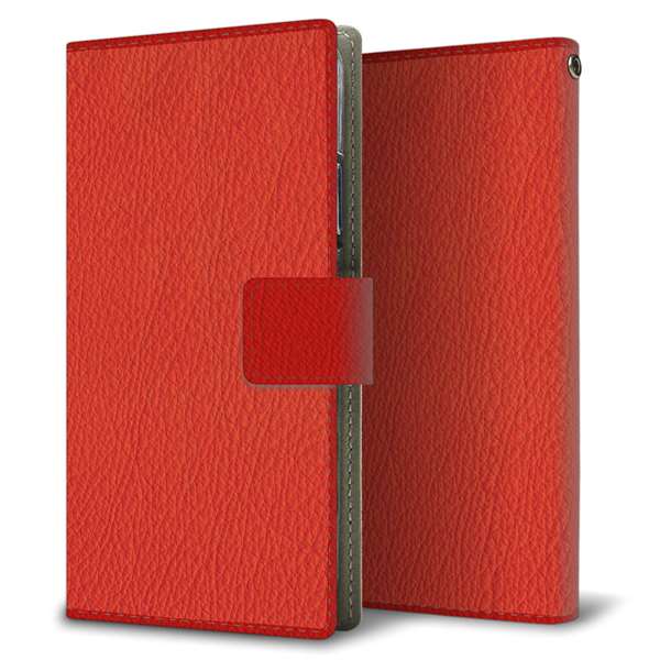 SoftBank エクスペリア XZ1 701SO 高画質仕上げ プリント手帳型ケース(薄型スリム)【EK852 レザー風レッド】