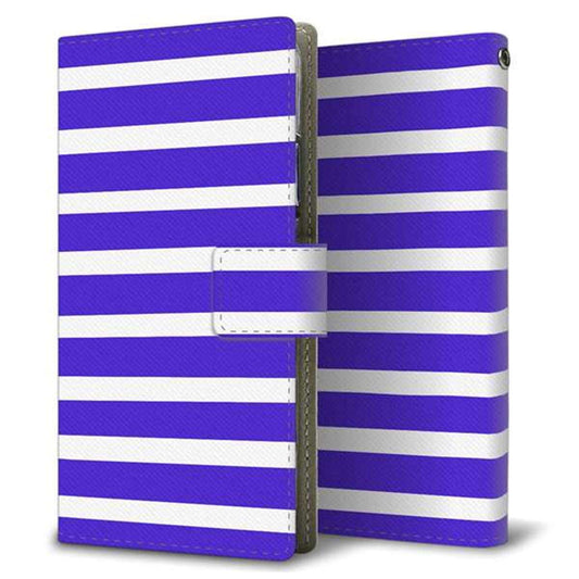 SoftBank アクオスゼロ2 906SH 画質仕上げ プリント手帳型ケース(薄型スリム)【EK880 ボーダーライトブルー】