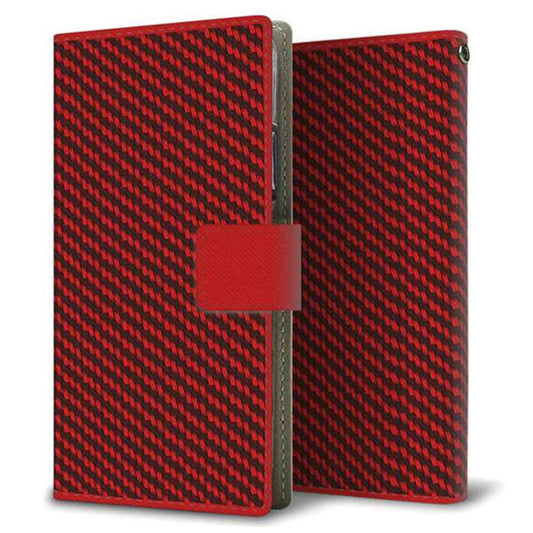 docomo エクスペリアXZ SO-01J 画質仕上げ プリント手帳型ケース(薄型スリム)【EK906 レッドカーボン】