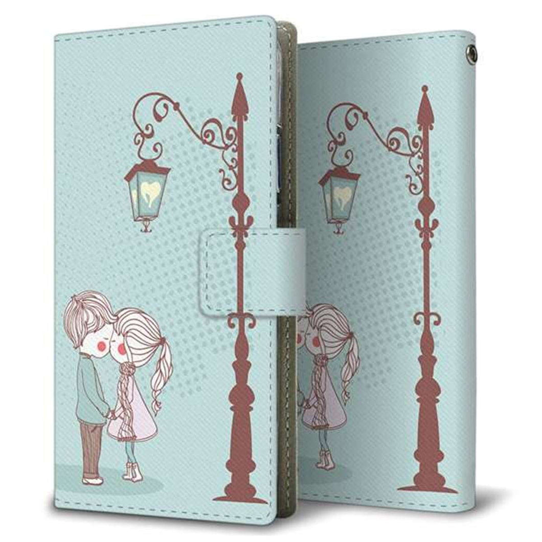 au エクスペリアX パフォーマンス SOV33 画質仕上げ プリント手帳型ケース(薄型スリム)【EK913 小さなカップル】