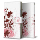 SIMフリー OPPO Reno3 A 画質仕上げ プリント手帳型ケース(薄型スリム)【EK914  赤い花と蝶】