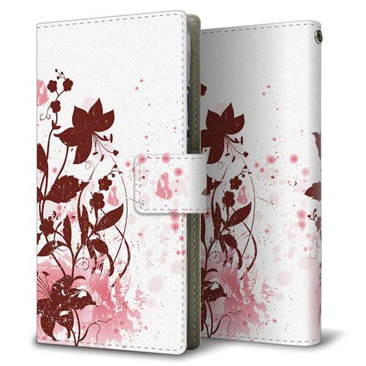 iPhone7 高画質仕上げ プリント手帳型ケース(薄型スリム)【EK914  赤い花と蝶】