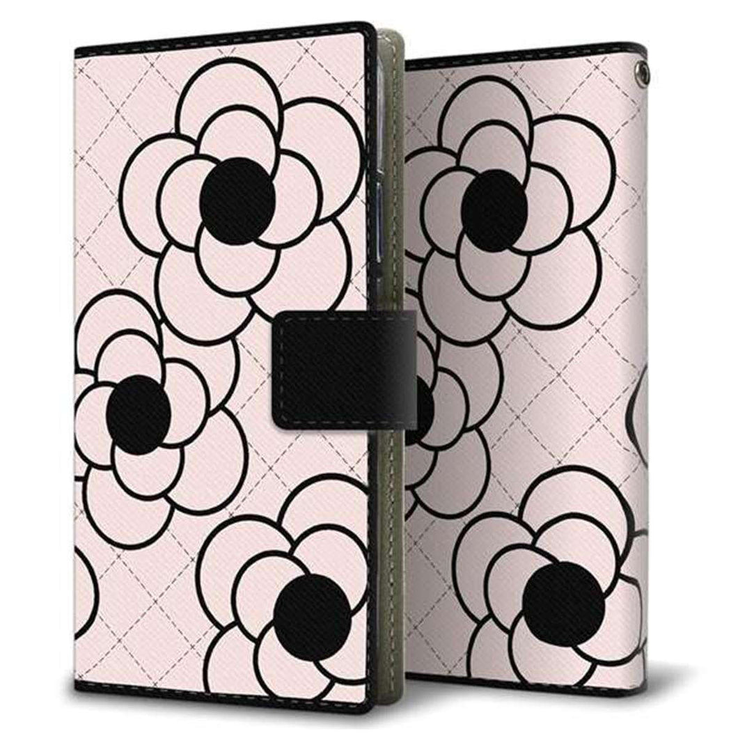 SoftBank シンプルスマホ4 704SH 画質仕上げ プリント手帳型ケース(薄型スリム)【EK926 カメリア（極うすピンク）】