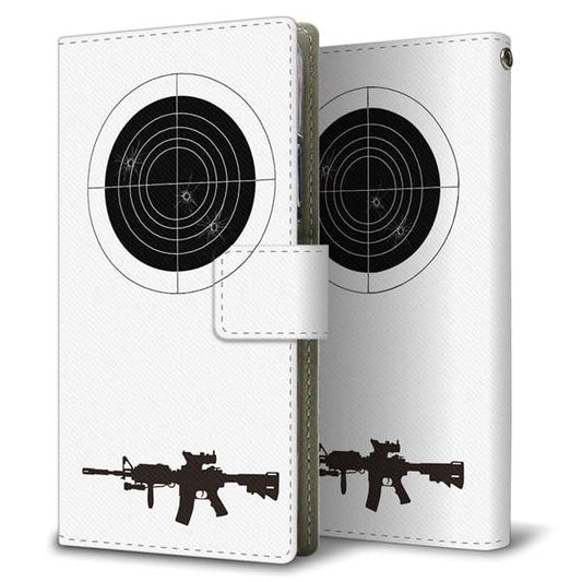 SIMフリー トーンモバイル TONE e21 高画質仕上げ プリント手帳型ケース(薄型スリム)【EK930  ターゲット 銃】