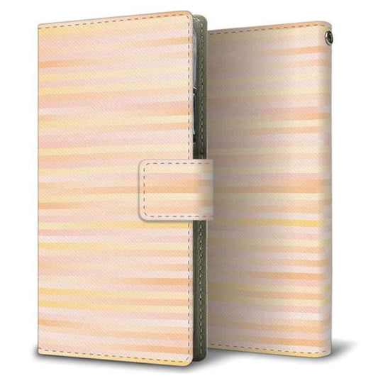 docomo アクオスセンス2 SH-01L 画質仕上げ プリント手帳型ケース(薄型スリム)【IB909 グラデーションボーダー_オレンジ】