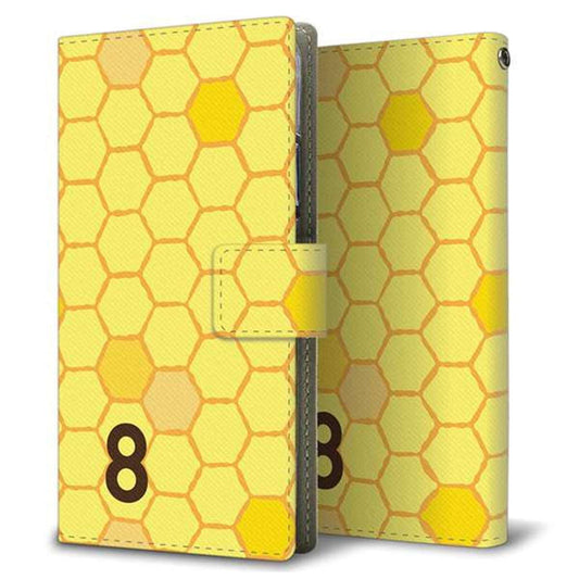 アクオス センス3 ベーシック 907SH 画質仕上げ プリント手帳型ケース(薄型スリム)【IB913  はちの巣】