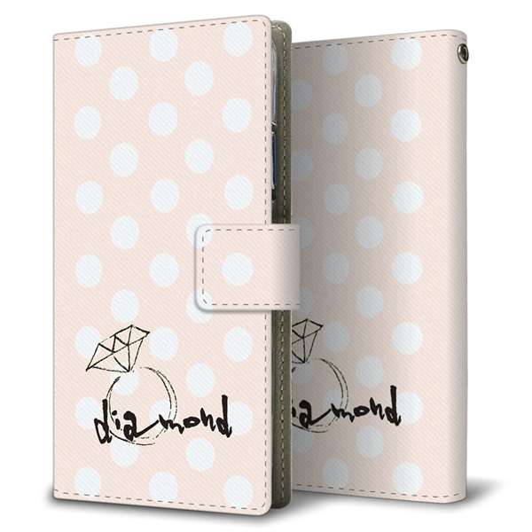 simフリー HUAWEI（ファーウェイ） P30 lite Marie-L22J 高画質仕上げ プリント手帳型ケース(薄型スリム)【OE813 4月ダイヤモンド】