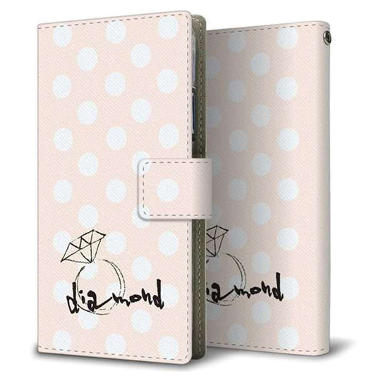 SIMフリー アクオスセンス4 画質仕上げ プリント手帳型ケース(薄型スリム)【OE813 4月ダイヤモンド】